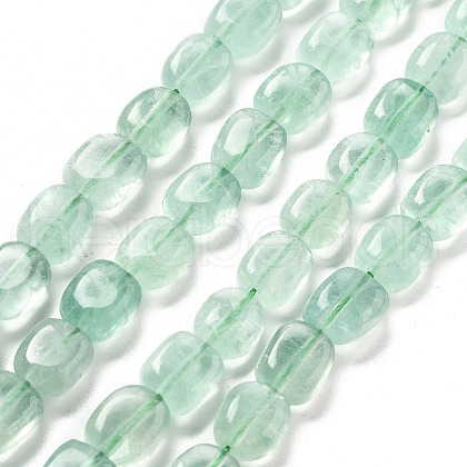 Natural Green Fluorite Beads Strands G-C179-F05-01-1