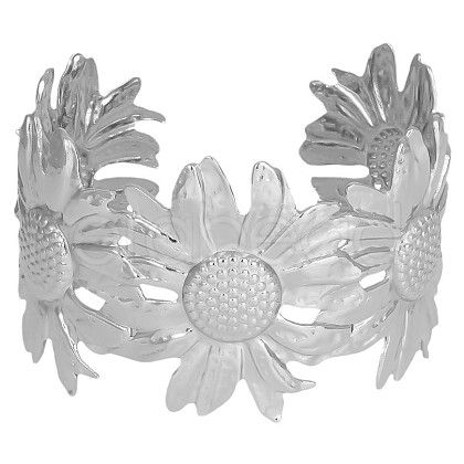 Chic Daisy 304 Stainless Steel Cuff Bangles for Women OC7411-1-1