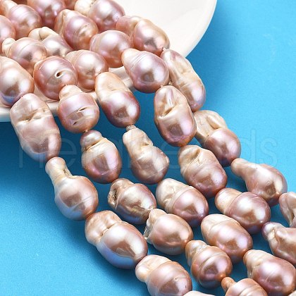 Natural Nucleated Pearl Beads Strands PEAR-B004-15F-01D-1