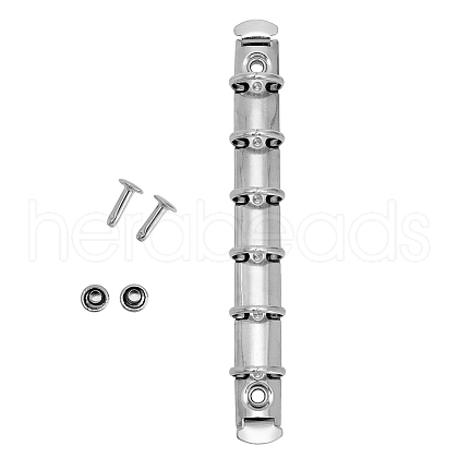 SUPERFINDINGS Steel 6 Ring Loose Leaf Book Binder Hinged Clamp DIY-FH0005-36-1