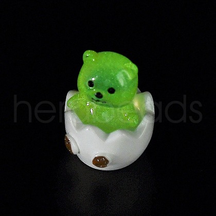 Broken Shell Animal Luminous Resin Display Decorations DJEW-M010-02F-1