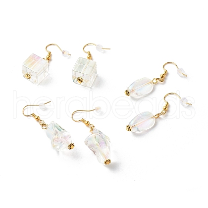 Brass Dangle Earrings EJEW-JE04594-1