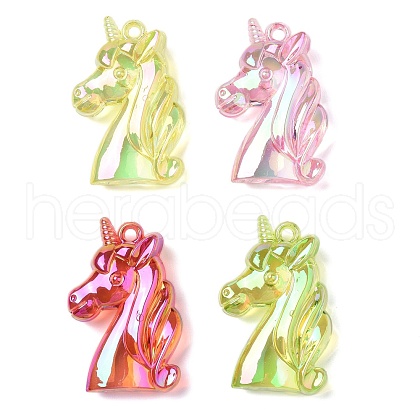 Electroplate Transparent UV Plating Acrylic Pendants OACR-I014-21-1