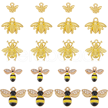 SUNNYCLUE 50Pcs 5 Style Alloy Pendant FIND-SC0009-09-1