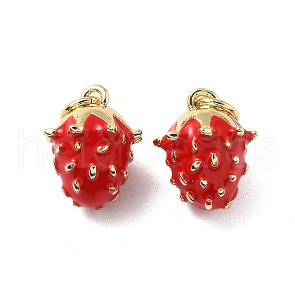 Brass Enamel Pendants KK-R229-07G-07-1