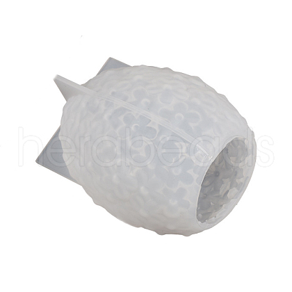 DIY Silicone Plumeria Flower Pattern Egg Candle Molds SIMO-PW0013-05A-1