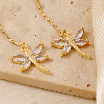 Elegant 3D Dragonfly Ear Thread ZC2846-1