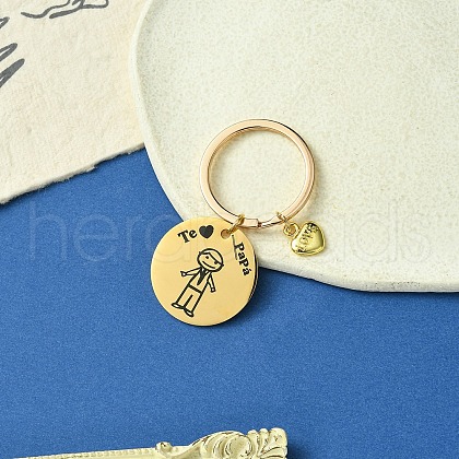 Alloy & 201 Stainless Steel Keychain KEYC-YW00102-01-1