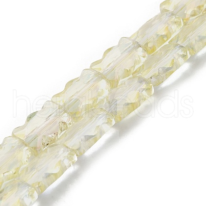 Electroplate Glass Beads Strands EGLA-L045-F-HR02-1