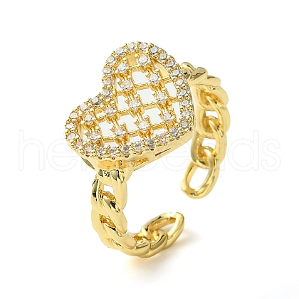 Bass Micro Pave Cubic Zirconia Ring RJEW-Z033-14G-1