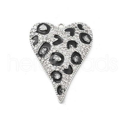 Brass Micro Pave Clear Cubic Zirconia Pendants KK-L228-43B-P-1