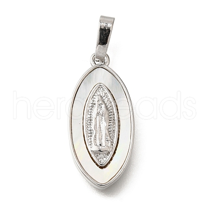 Brass Shell Pendants KK-D328-01P-D-1