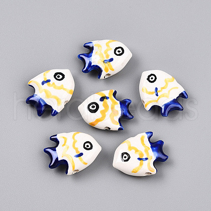 Handmade Porcelain Beads PORC-N009-08C-1