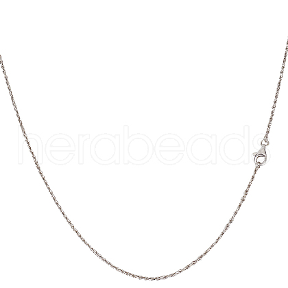 Beebeecraft 1Pc 925 Sterling Silver Chain Necklaces STER-BBC0007-74-1