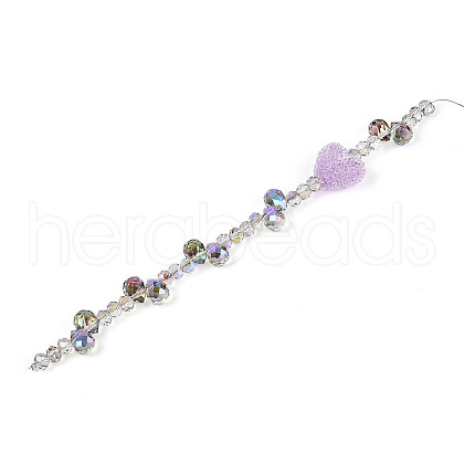 Electroplate Glass and Acrylic Rhinestone Beads Strands MAK-T011-07B-1