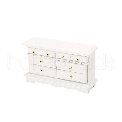 MDF Board Nightstand with Drawer Miniature Ornaments PW-WG05A12-01-1