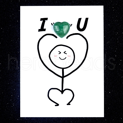 Natural Green Aventurine Heart Display Decorations PW-WG5A099-01-1