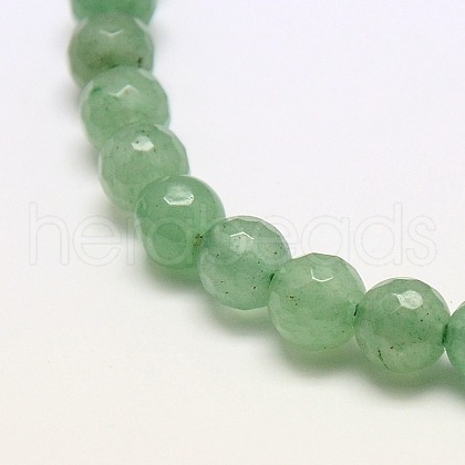 Natural Green Aventurine Beads Strands X-G-M037-6mm-01-1