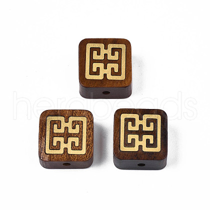 Natural Rosewood Undyed Beads WOOD-N013-015-1
