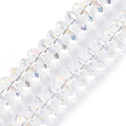 Transparent Electroplate Glass Beads Strands EGLA-N012-19A-1