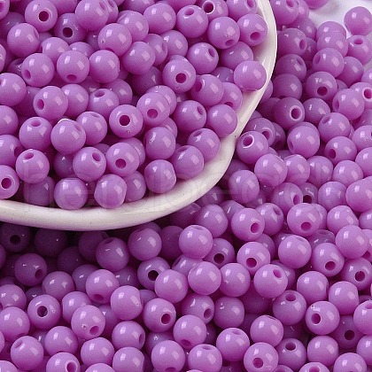 Opaque Acrylic Beads SACR-A007-01C-25-1