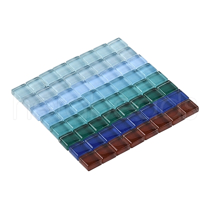 8 Colors 20Pcs Transparent Glass Cabochon GLAA-YW0003-66B-1