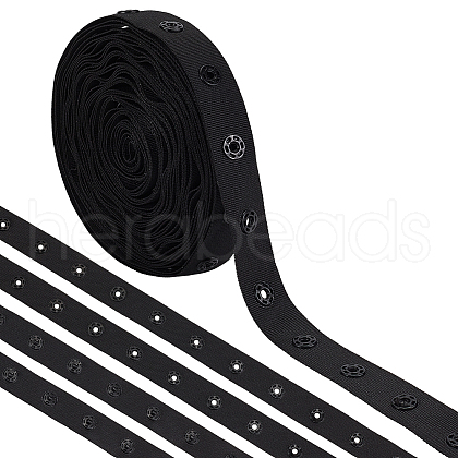 Plastic Snap Button Tape Trim Polyester Ribbons DIY-WH0632-31A-1