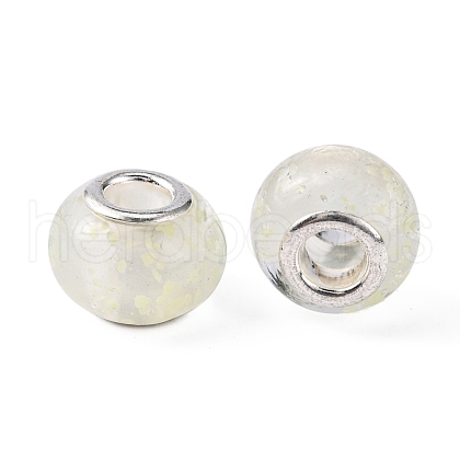 Glow In The Dark Handmade Luminous Style Lampwork Large Hole European Beads LPDL-R007-02I-1
