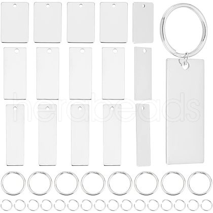 Unicraftale DIY Stamping Blank Tag Keychain Making Kit STAS-UN0039-58-1