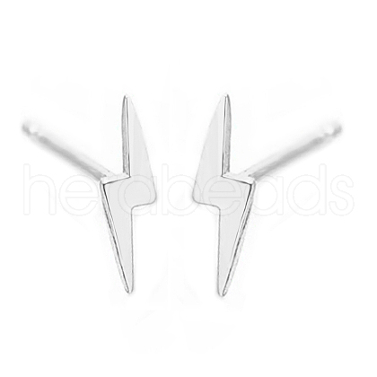 S925 Sterling Silver Lightning Stud Earrings OB5526-2-1