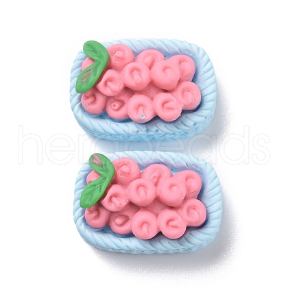 Opaque Resin Cabochons RESI-G029-B04-1