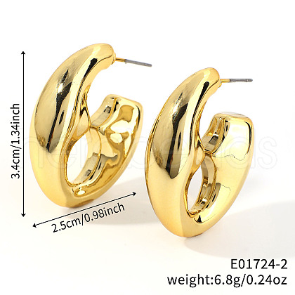 Geometric Shiny Plastic Stud Earrings FD4896-2-1