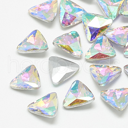 Pointed Back Glass Rhinestone Cabochons RGLA-T087-14mm-05-1