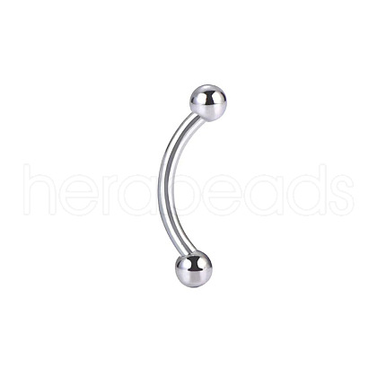 Titanium Alloy Round Curved Barbells Eyebrow Rings WGE70A8-01-1