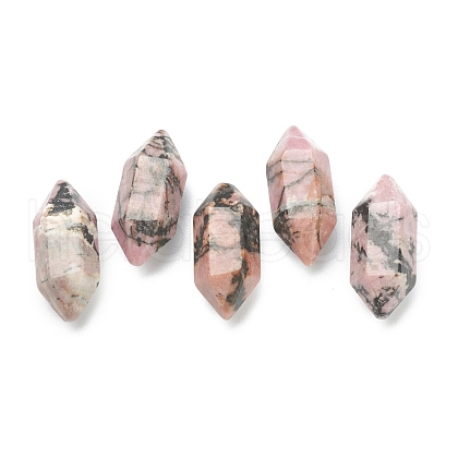 Faceted No Hole Natural Rhodonite Healing Stones G-K034-20mm-14-1