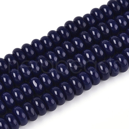 Opaque Spray Painted Glass Beads GLAA-ZX008-6mm-18P-1