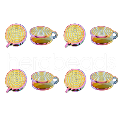 FIBLOOM 8Pcs 304 Stainless Steel Vortex Cuff Earrings EJEW-FI0003-30-1
