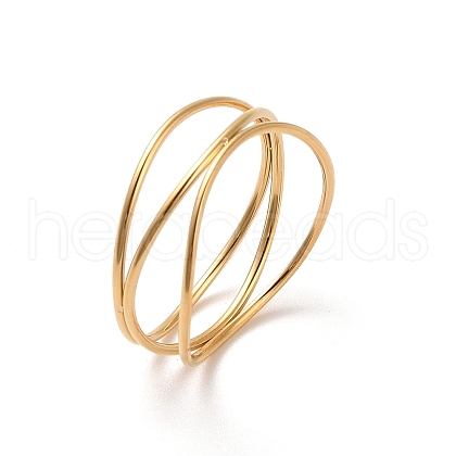 Ion Plating(IP) 304 Stainless Steel Finger Ring RJEW-C071-06G-1