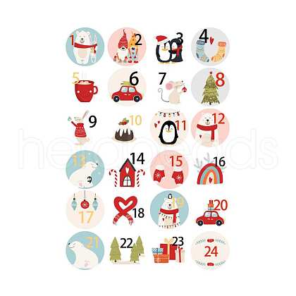 Christmas PVC Plastic Sticker Labels STIC-PW0003-82E-1