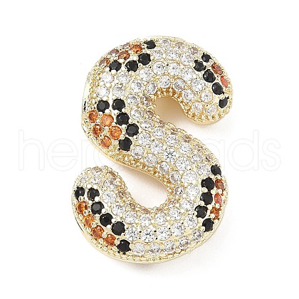 Brass Micro Pave Cubic Zirconia Pendants KK-Z108-02G-S-1