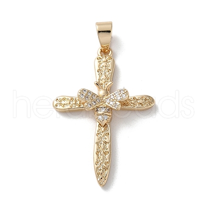 Brass Micro Pave Cubic Zirconia Pendants KK-A212-08D-G-1