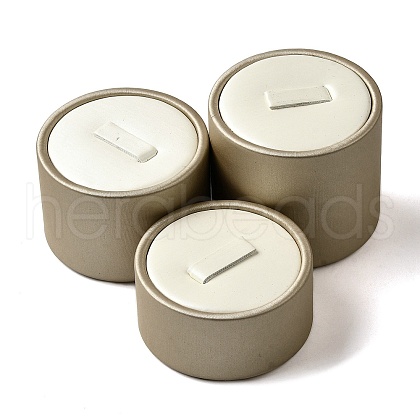 3Pcs 3 Sizes Imitation Leather Jewelry Display Stands ODIS-K005-09-1