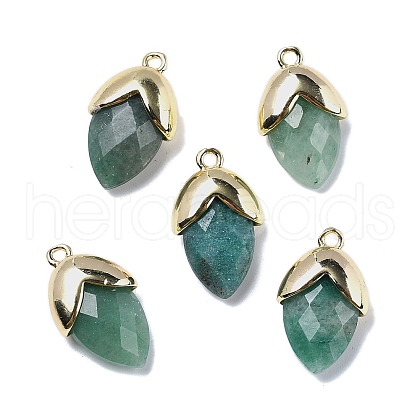 Natural Green Aventurine Pendants G-U019-03A-09-1