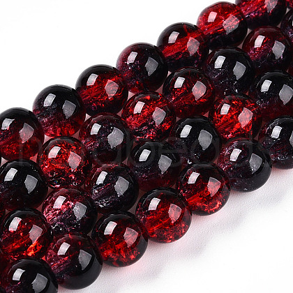 Transparent Crackle Glass Bead Strands X-GLAA-T025-8mm-02G-1