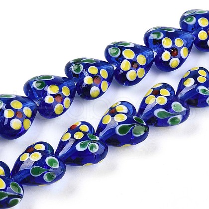 Handmade Lampwork Beads Strands LAMP-N028-02F-1