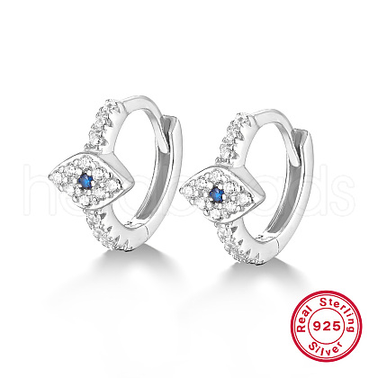 S925 Silver Devil Eye Earrings with Blue Zirconia NJ3923-2-1