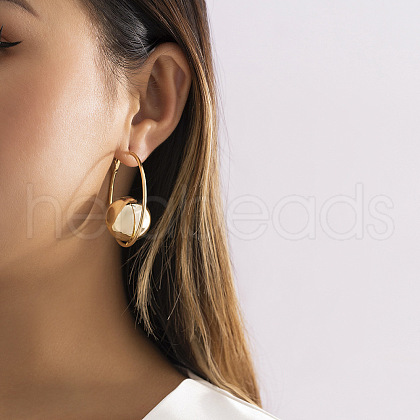 Brass CCB Plastic Hoop Earrings FS-WG39A22-03-1