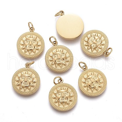 Ion Plating(IP) 304 Stainless Steel Charms STAS-F256-046G-1