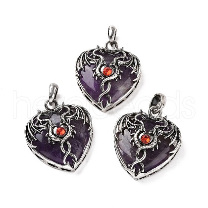 Natural Amethyst Pendants G-A207-01AS-09-1