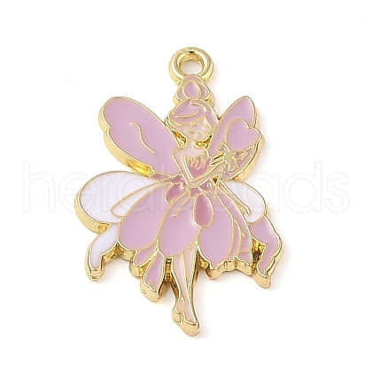 Golden Plated Alloy Eanaml Pendants PALLOY-S184-04G-E-1